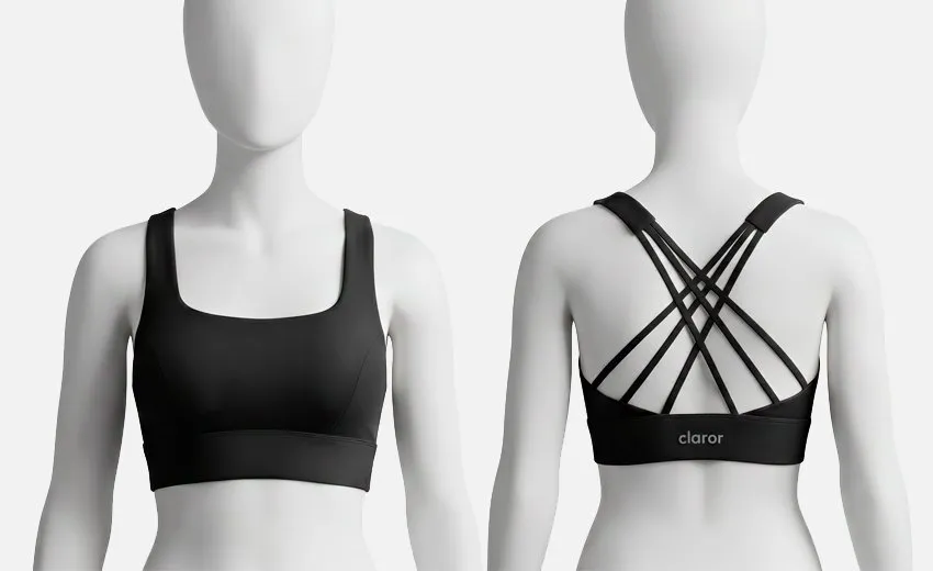 Top subjectador esportiu negre Claror