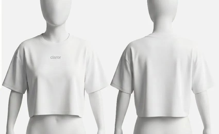 Samarreta crop top blanca Claror