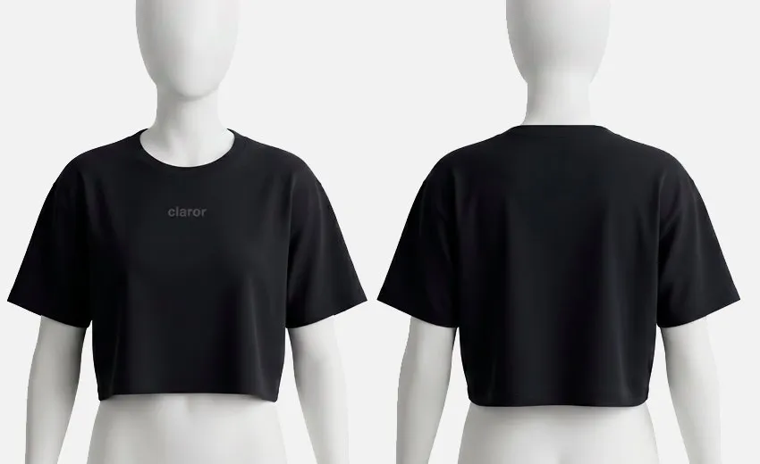 Samarreta crop top negra Claror